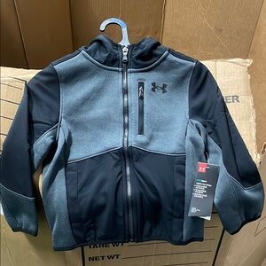 Under Armour Black and Gray Hoodie Jacket